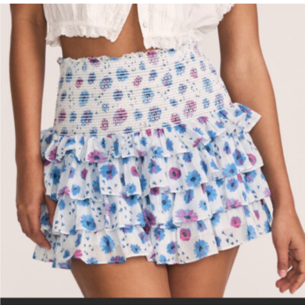 Loveshackfancy Floral Ruffle Skirt